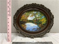Original Art By Forest East Lake in the Fall Oil