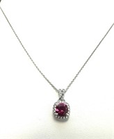 Sterling Silver Garnet Sapphire Set