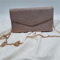 Madison West Rose Gold Glitter 5"x9" Shoulder Bag