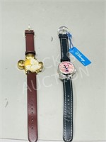 2 Disney Mickey & Minnie Mouse watches