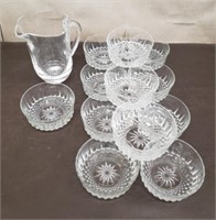 Set of 12 Arcoroc Bowls & Heavy Pitcher