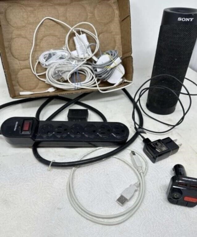 Speaker, Phone Chargers & Cords, assorted