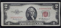1953 A $2 Red Seal Legal Tender Nice Note