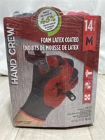 Hand Crew Foam Latex Coated Gloves M
