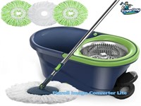 SUGARDAY Spin Mop and Bucket with Wringer Set, Hea