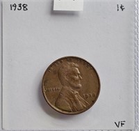 1938 VF Lincoln Wheat Cent