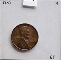 1939 EF Lincoln Wheat Cent
