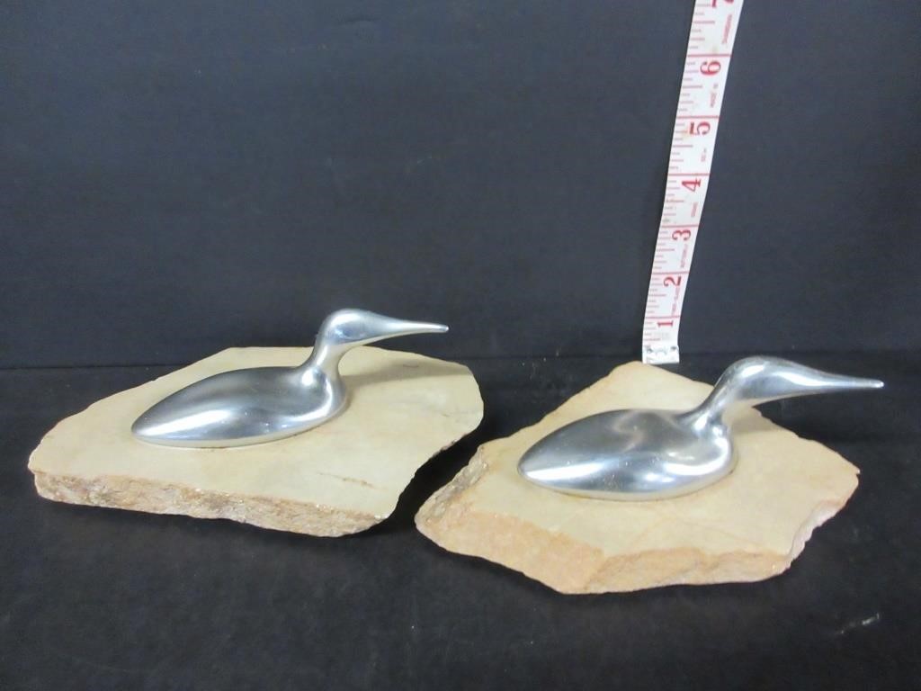 PAIR OF ORIGINAL SIGNED HOSELTON SCULPTURES