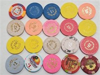 20 Various Mesquite Nevada Casino Chips