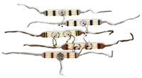(5) Vintage Navajo Bone Choker Necklaces