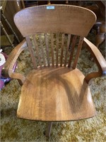 Solid Oak office chair