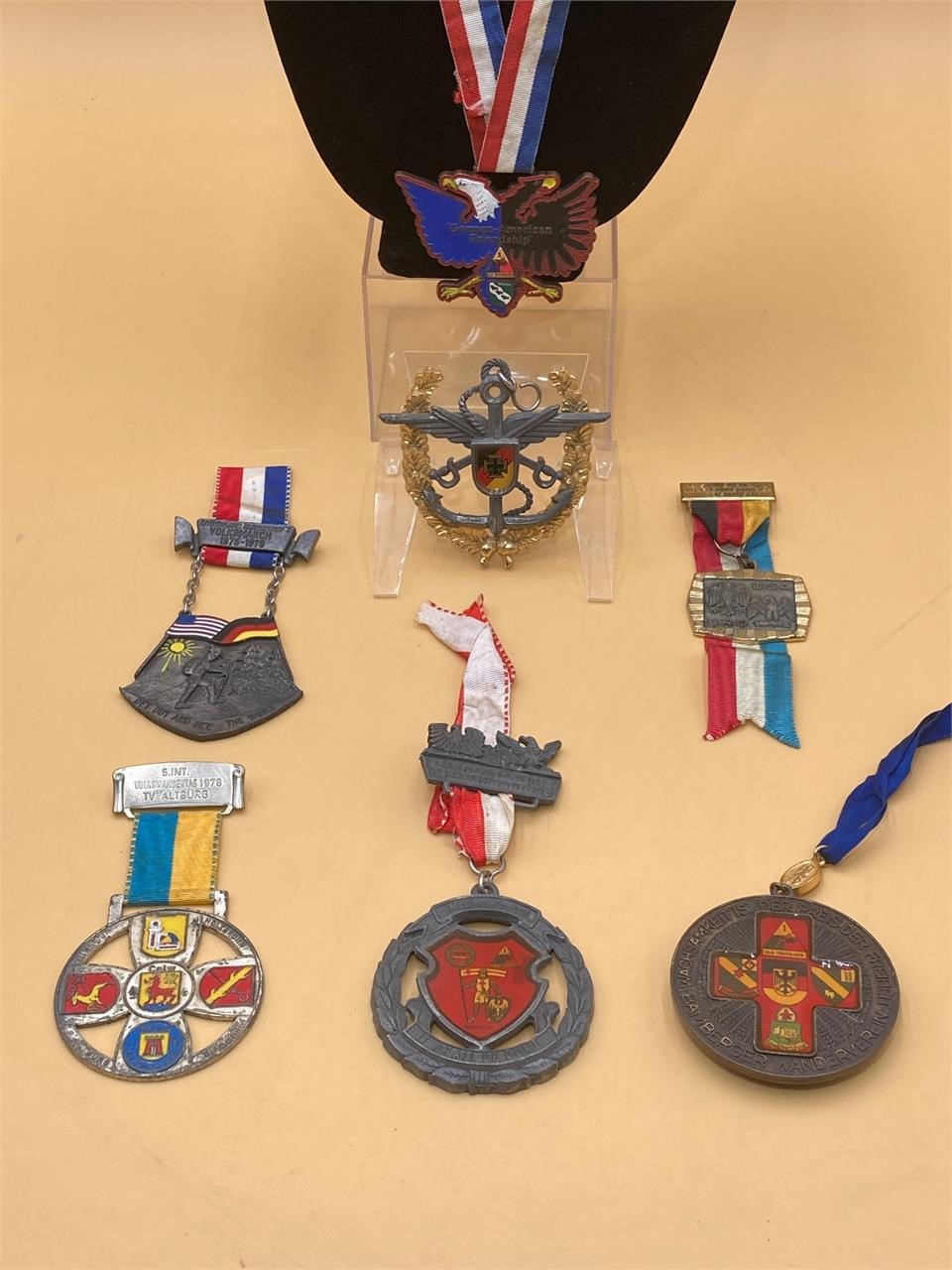 Set Of Vintage German Volksmarsch Medals