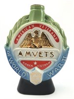 1970s Amvets 25th Anniversary Jim Beam Decanter