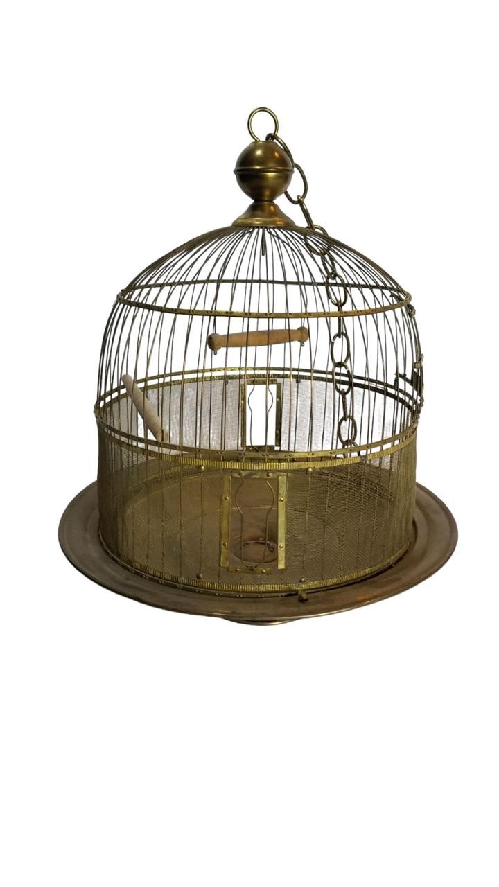Antique Hendryx Brass Birdcage