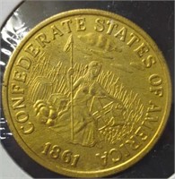 1861 Confederate States of America $20 token