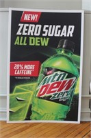 Zero Sugar Mountain Dew Advertising Poster