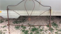 Antique Cast Iron Bed Frame/Headboard
