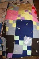 HOME MADE TACK QUILT - 85" X 72"