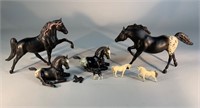 8 Breyer Horse Toys Black & White