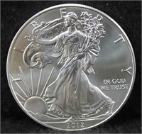 ROLL OF 20 UNC 2012 SILVER EAGLES