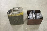 BOX OF ALTERNATORS AND FUEL CAN