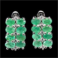 Natural Colombian  Emerald Earrings