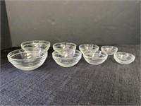 Set of 8 Duraflex nesting food prep bowls