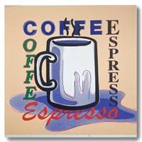 Steve Kaufman (1960-2010) "ESPRESSO" Hand Signed a