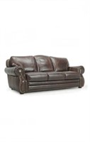 $1838.00 ARIA BROWN LEATHER SOFA, SEE PICTURES ,