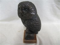 Heavy Chalkware Owl Figurine