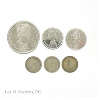 RCM: 80%-Silver Canadian Coins (6)