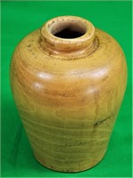 Signed 7" Jug Shaped Wood Vase