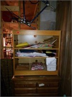 Small Shelving Cabinet with Contents