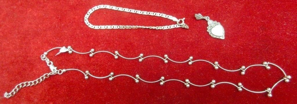 Sterling Necklace, Pendent, Bracelet