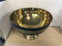 Large Brass Centerpiece Bowl - 11" high x 15"
