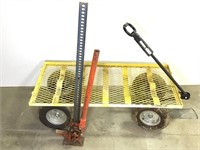 Farm Jack & Pull Behind Lawn Trailer