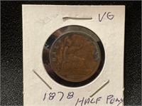 1878 British Half Penny