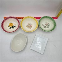 Floral Porcelain Bowls (3)