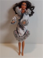1980 Brunette Barbie In Fur Coat