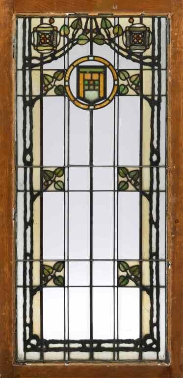 ART NOUVEAU STAINED GLASS WINDOW