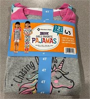 MM 4T Girls 4pc Pajama Set