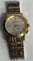 313 - BURBERRY SILVER / GOLD CHRONO WATCH (N16)