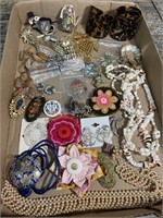 Box lot of beautiful costume jewlery