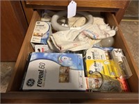 Contents of 2-Kitchen Drawers, Light Bulbs etc.