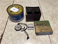 Kroger 1LB Coffee Tin, Compass, Viewer