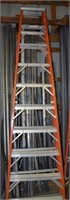 HD Industrial 10ft Orange Fiberglass Step Ladder