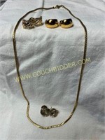 Napier goldtone necklace Monet earrings & more