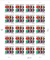 Jury Duty USA Stamp Sheet
