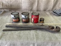 Forge tool and Old farm implement paint