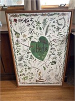 Framed Herbs print- poster
